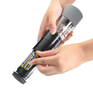 Molinillo de pimienta eléctrico con batería, botón pulsador, hoja de acero inoxidable, carcasa de plástico, utensilio de cocina para uso doméstico y exterior - Product Image 2