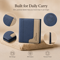 Portefeuille porte-cartes RFID avec logo personnalisé, en cuir PU écologique de qualité supérieure, coffret cadeau d'entreprise, cadeaux promotionnels de marque, événements professionnels