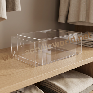 Transparent Acrylic Shoe <b>Box</b> with Stackable Design Shoe <b>Display</b> Rack for Retail Shop and Home Storage - Product Image 2