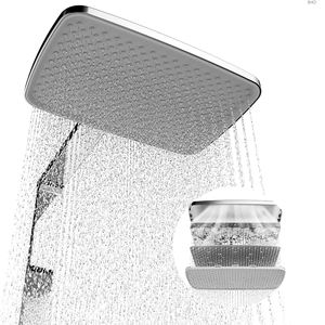 Juego de ducha de almacenamiento oculto, estante mezclador termostático integrado montado en la pared, combinación de grifo de baño de mano con cabezal de lluvia - Product Image 3