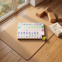 Jeu de tuiles de Mahjong pour soirée en famille, style américain, 160 tuiles, 1,2 pouce, étui de luxe portable, 4 joueurs