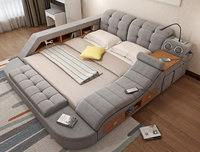 Nouveau lit multifonctionnel avec fauteuil de massage, vente directe d'usine, grand espace de rangement, mobilier de chambre à coucher