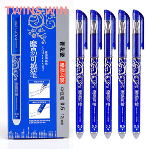<span class=keywords><strong>Stylo</strong></span> gel effaçable en gros, 0,5 mm, noir et bleu, double couleur, pour le bureau, l'école, écriture fluide, <span class=keywords><strong>stylo</strong></span> effaçable - Product Image 1