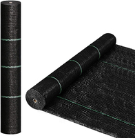 Rouleau de toile de paillage tissée en PP traitée anti-UV 5 oz, haute résistance, pour aménagement paysager