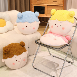 <span class=keywords><strong>Cuscino</strong></span> Peluche a Forma di Testa di Ragazza Rosa OEM/ODM - Colori e Motivi Personalizzabili, <span class=keywords><strong>Cuscino</strong></span> Imbottito Personalizzato con Doppi Chignon per Regali - Product Image 2