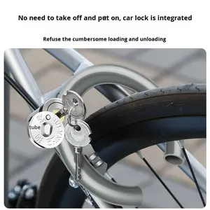 0EM <span class=keywords><strong>Antivol</strong></span> de vélo vintage en forme de fer à cheval à pince crabe pour vélo de route/vélo électrique, manuel, 30CM, pour vélo enfant - Product Image 3