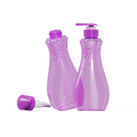 Flacon pompe à lotion incurvé en PETG gaufré Choebe, écologique, avec logo personnalisé, pour gel douche, après-shampoing et soins de la peau