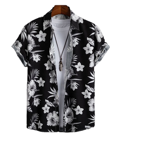 Camisa de Verano Casual para Hombre, Manga Corta, con Botones, Diseño 3D de Plantas, Cierre de Botones, Estilo Playero - Product Image 4