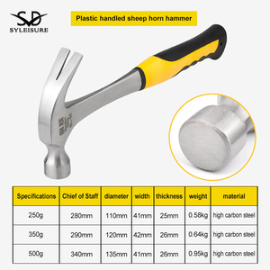 Martello Multifunzione a Corno di Pecora, Estrattore di Chiodi per Falegnameria, Piccolo Martello Tutto-in-Uno con Manico in TPR OEM - Product Image 5