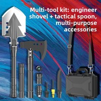 Kit de pelle et hache pliables tout-terrain robustes, ensemble d'outils de survie multifonctionnels avec étui de rangement pour les situations d'urgence en véhicule
