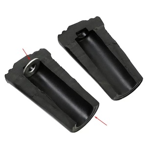 Protections de pointe pour bâtons de trekking, noires, cylindriques, en plastique, antidérapantes, résistantes à l'usure, pour bâtons de randonnée - Product Image 2