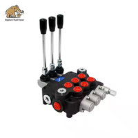 Vanne multi-directionnelle 80L à 3 poignées, vanne de commande directionnelle P80, vanne hydraulique à 3P80 bobines, joystick