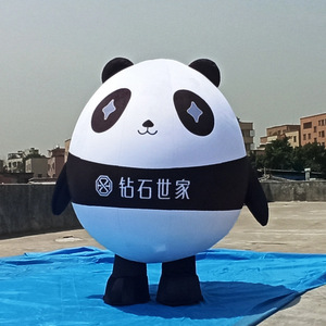 Diamond <b>Panda</b> Inflatable <b>Costume</b> 8-10 Ft Silk Screen Printing Cartoon Advertising Prop - Product Image 3