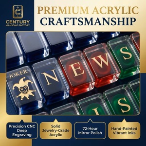 <span class=keywords><strong>Jeu</strong></span> de Mahjong Halloween Chat avec 160 Tuiles Acryliques, Motifs Chapeau de Sorcière et Citrouille, et Sac de Rangement pour <span class=keywords><strong>D</strong></span>ébutants - Product Image 6