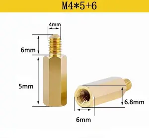 M1.6 304 316 स्टेनलेस स्टील ने नायलॉन स्पेयर राउंड खोखला पुरुष महिला स्व टैपिंग पीतल हेक्स थ्रेडेड pcb स्पेयर गतिरोध