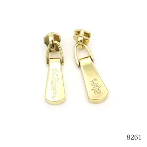 manufacture gold metal zipper slider puller metal pulls for bag handbag slider