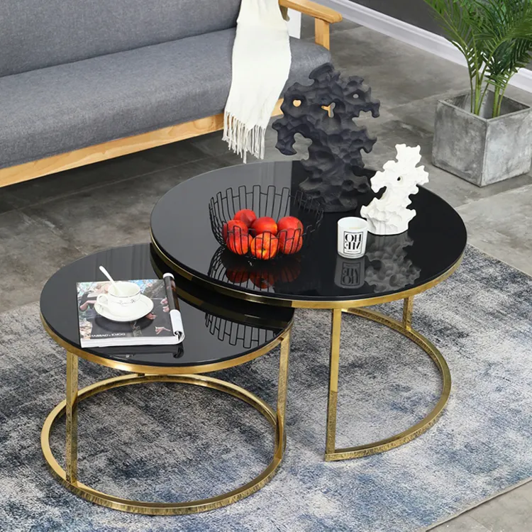 उच्च चमक Galss कॉफी टेबल Coffe के साथ काले Marbel कमरे में रहने वाले सेट टेबल आधुनिक टीवी स्टैंड और Tabl गुणवत्ता धातु