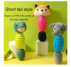 Juguete Masticable Duradero para Perros, Juguetes Interactivos de Peluche de Elefante, Rana, Zorro y Ardilla, Juguetes Masticables de TPR para Perros, Venta al por Mayor - Product Image 3