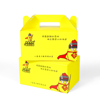 JAHOO PACK Personalización de fábrica Restaurante Embalaje Comida rápida Reciclable Embalaje de alimentos To Go Caja de pollo con asa