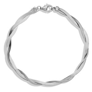 Gemnel Custom Trendy buon prezzo di alta qualità personalizzato alla rinfusa 925 argento Twist bracciale a spina di pesce - Product Image 6