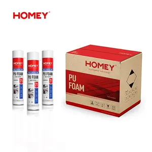 Homey 750ml Espuma de poliuretano de alta calidad construcción expansión impermeable pu espuma en aerosol