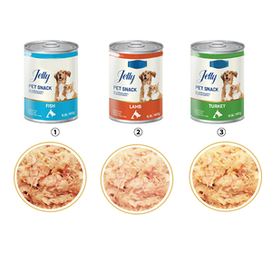 बिल्ली और कुत्ते सामान्य बड़े मांस कण 400 ग्राम गीला भोजन डिब्बाबंद भोजन मछली, भेड़, टर्की बहु-स्वाद पौष्टिक पालतू भोजन - Product Image 2