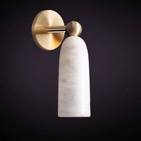 Applique murale en fer et marbre pour salon, mur de fond TV, lampe de chevet, luminaire créatif de designer, lumière de luxe pour entrée d'escalier