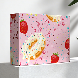 Boîte en papier écologique pour aliments pour bébés, avec impression sérigraphique personnalisée du logo, design beauté, qualité alimentaire, pour donuts et sucreries - Product Image 6