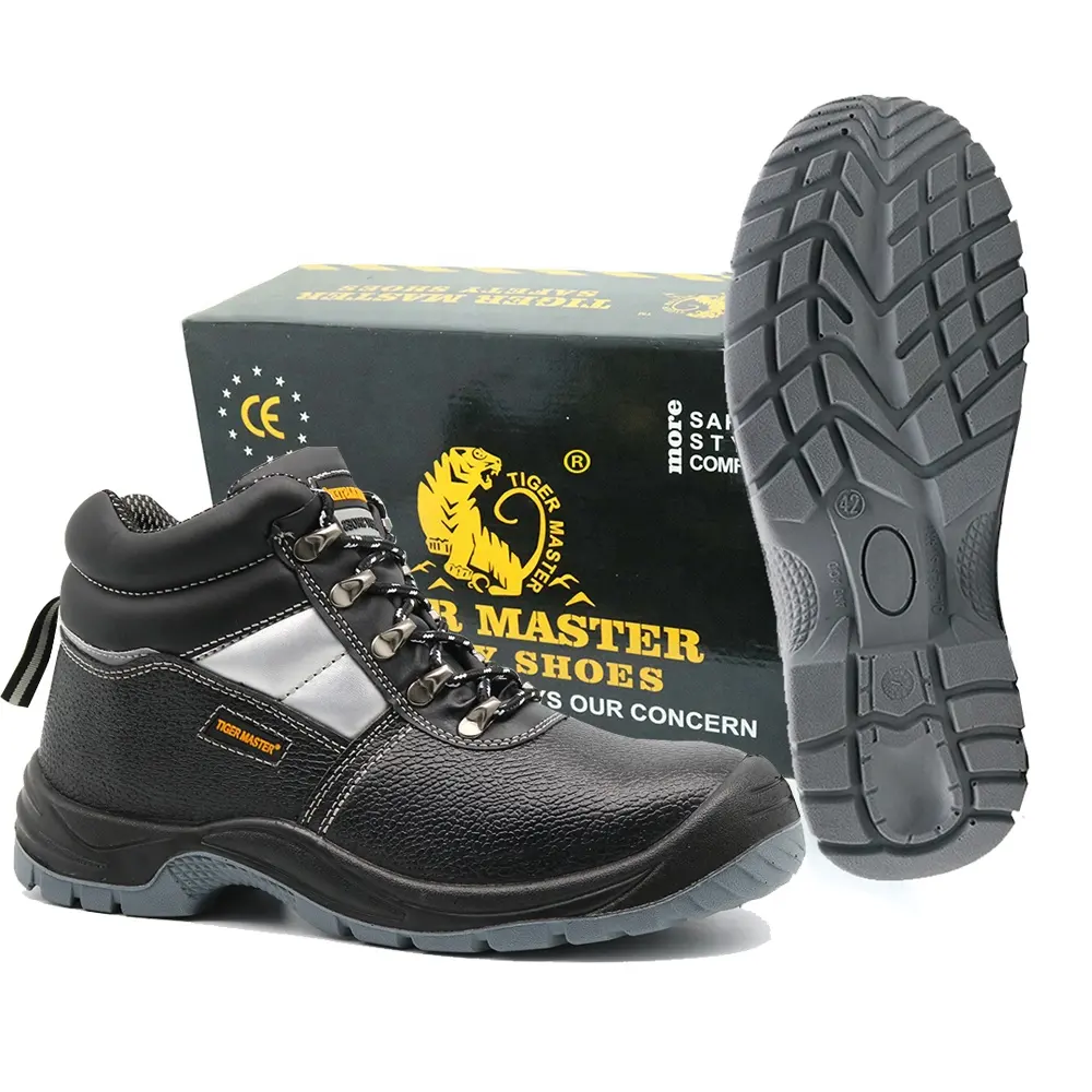 Маслостойкая Нескользящая рабочая обувь, стальной носок, устойчивая к прокалыванию Мужская Промышленная защитная обувь для земли S3