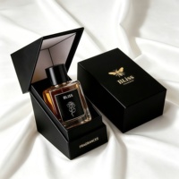 Boîte d'emballage de parfum haut de gamme avec estampage à chaud et doublure en soie pour flacon de 50 ml
