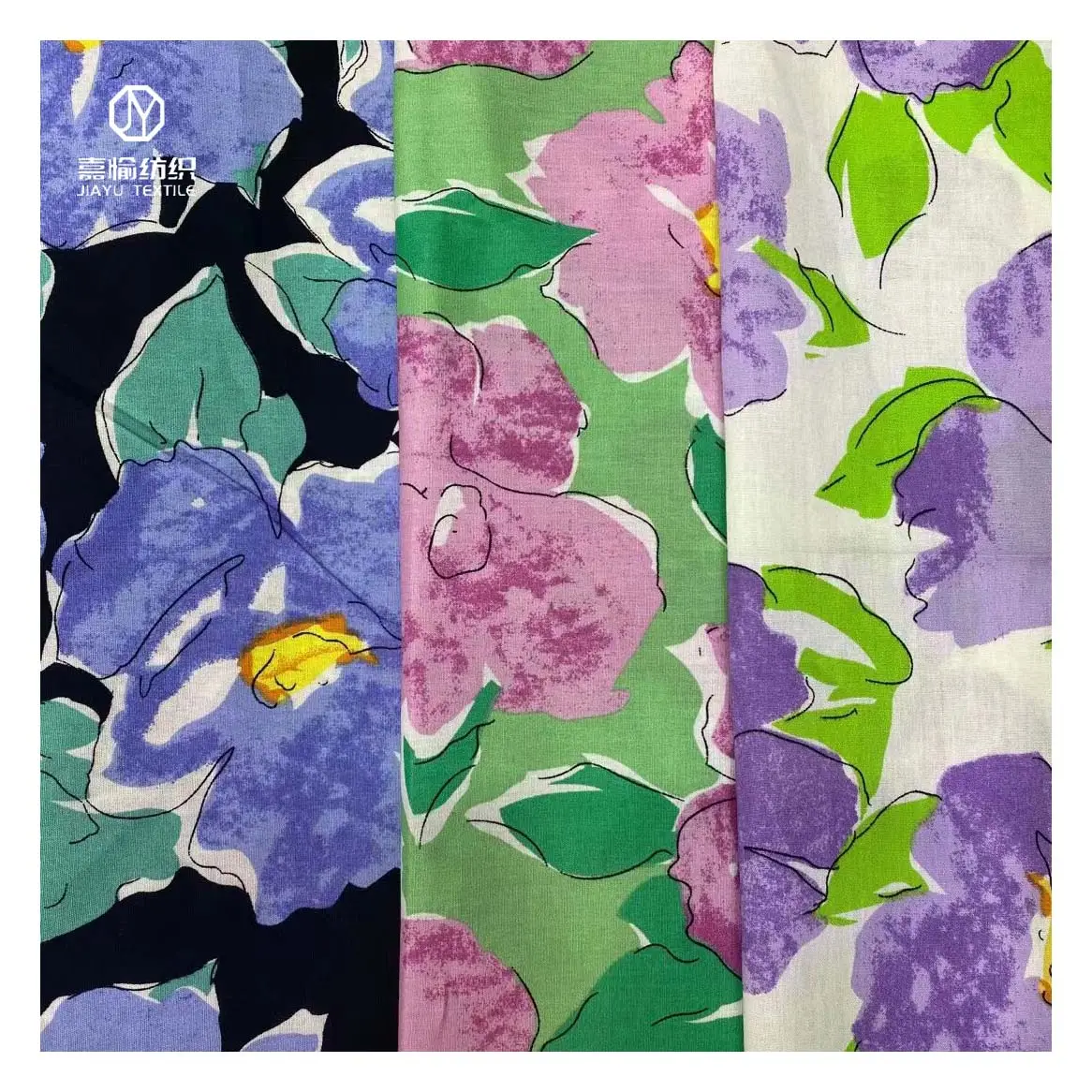 무료 샘플 패션 최신 디자인 대량 판매 꽃 인쇄 패브릭 100% 코튼 소재 대형 꽃 패턴 드레스 의류 천