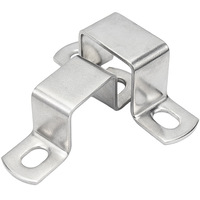 Support d'angle carré en acier inoxydable 304 finition zinc, fixation métrique pour tuyau, crochet en U, boucle en U, pour crin de cheval