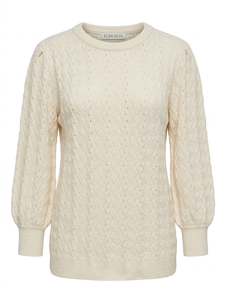 Suéter de Punto Trenzado para Mujer, Cuello Redondo, Manga Larga, Corte Regular, Informal, Invierno, Viscosa/Nailon/Poliéster - Product Image 3