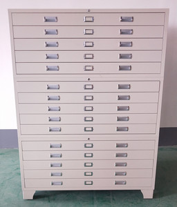 Meuble de rangement multi-tiroirs en acier pour documents, cartes ou dessins, format A1, assemblé et durable - Product Image 5