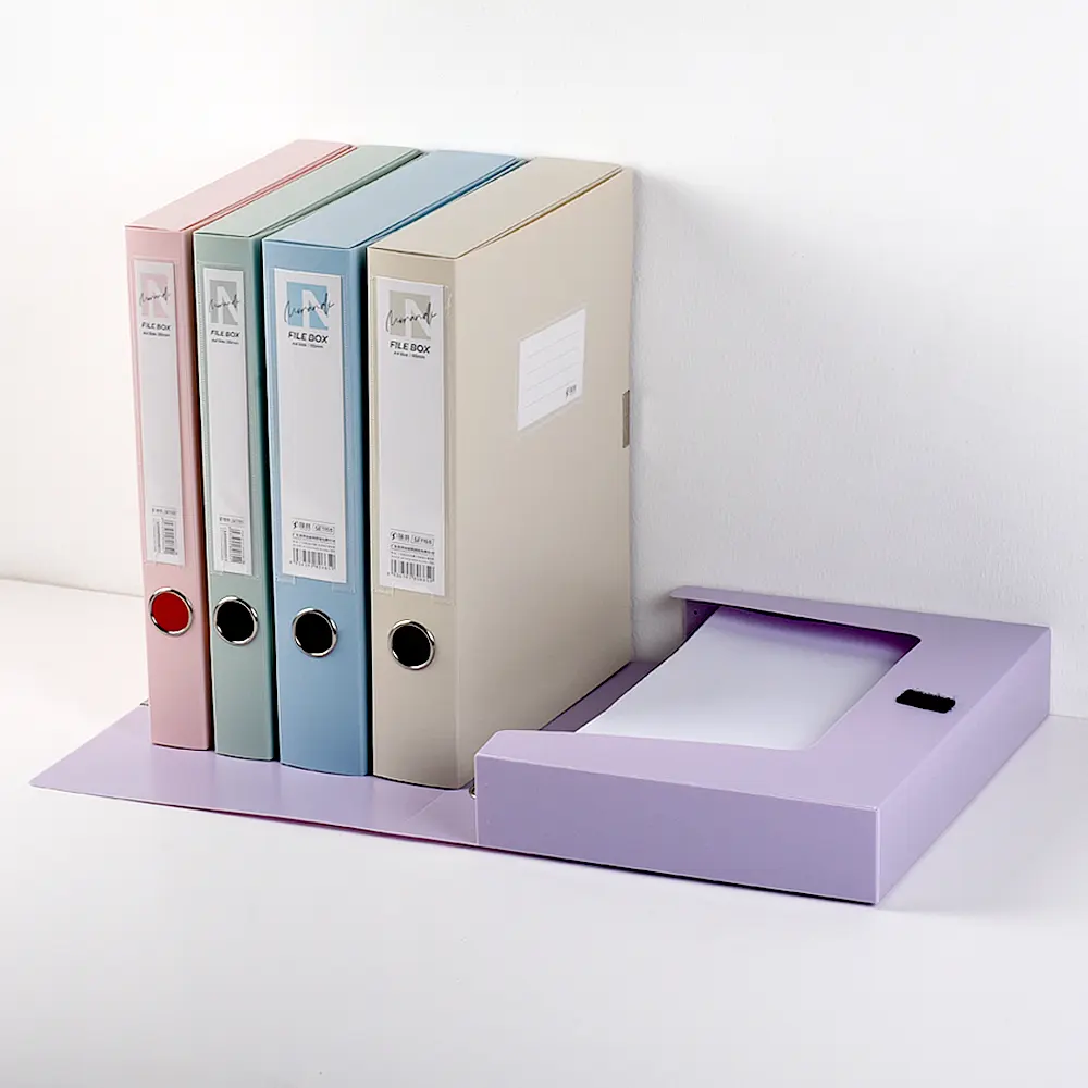 Boîte à documents en plastique personnalisée Boîte de rangement pour fichiers Boîte de classement en plastique