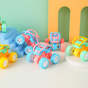 Voiture tout-terrain à inertie à quatre roues motrices pour enfants, jouet en plastique pour garçons de 2 à 4 ans, couleur macaron - Product Image 2