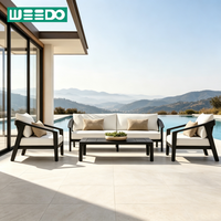 Neues Luxuriöses Modernes Hotel-Terrassen-Sofa-Set Villa-Garten-Sitzgruppe Wasserdicht Langlebig Maßgefertigtes Aluminium-Seil Resort Outdoor-Sofa-Set