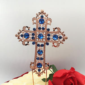Wholesale Cross Rhinestone Crystal Cake Topper for Baby <strong>Boy</strong> Girl <strong>Christening</strong> Baptism Communion Party Cake <strong>Decoration</strong> - Product Image 2