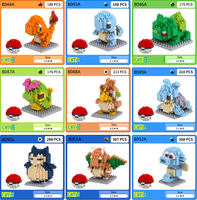 CAYI 7.5cm Nano Blocs 2nd Microparticules Briques 140 Pcs Pokemoned Have Box Instruction Blocs de Construction Éducatifs BX Jouets Enfants