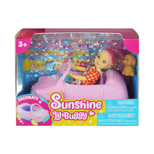 Reliable 13cm Plastic <b>Doll</b> with Buggy Cart and Puppy Figure Model Toy for Unisex Family Outdoor <b>Play</b> - Product Image 6