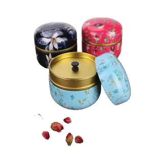 Star Packaging Fancy Custom Design Printed Airtight Lid Black Deep White Sealed Coffee Empty Tea Metal Round Tin Packing Cans