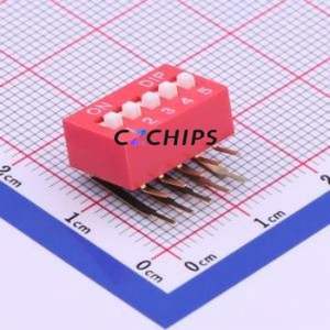 DA-05RP DIP Switch Through hole Component (THT) Switch Flat Toggle, Raised Type Single Pole Single Throw 5 2.54mm - Product Image 1