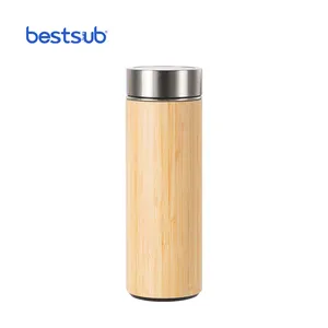 BestSub Cốc Bia Chất Liệu Khắc Laser Bằng Gỗ Bán Sỉ Chai Nước Thể Thao Bằng Tre 14Oz Cốc Trà Giữ Nhiệt