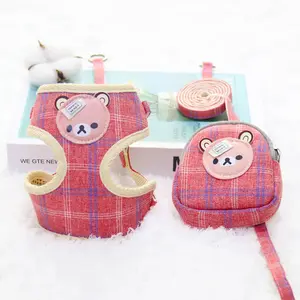 漫画のペットの子犬キティ犬のハーネスとペットのおやつバッグがセットされたリーシュ - Product Image 1