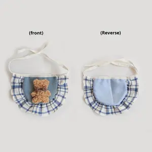 Sciarpa per Animali Domestici Stile Cowboy Carino in Denim Blu e Nero in Poliestere Bavaglino per Gatti e Cani per Tutte le Stagioni - Product Image 4