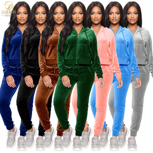 <span class=keywords><strong>2022</strong></span> automne <span class=keywords><strong>hiver</strong></span> vêtements pour femmes à manches longues veste survêtement survêtement <span class=keywords><strong>velours</strong></span> survêtement <span class=keywords><strong>velours</strong></span> à capuche deux pièces <span class=keywords><strong>pantalon</strong></span> ensemble - Product Image 1