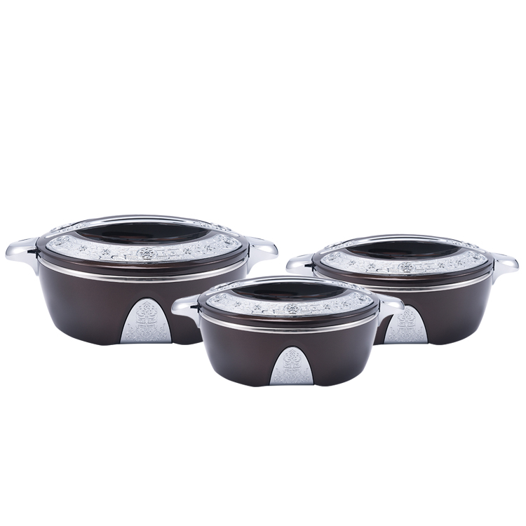 Stainless Steel Food Keep Fresh Casserole 3 Pcs Set Cookware Sets ,Size:1.5L, 2.5L, 4L