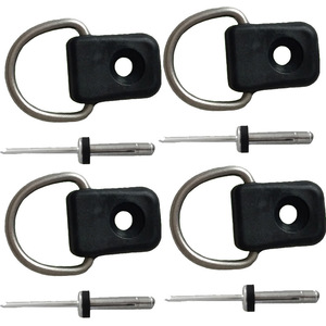 Boucles en forme de D en acier inoxydable avec rivets pour kayak, bateau, utilisation en extérieur, paquet de 4 - Product Image 4