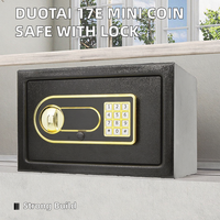Coffre-fort mural Duotai SL-17 tout acier, 1,5 mm d'épaisseur, avec serrure à clé, pour pièces de monnaie, tirelire, W300xD230xD230, idéal pour bureau de direction