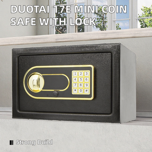 Duotai 17E All-Steel 1.5mm Thick Mini Coin Cabinet Electronic Digital <b>Lock</b> In-Wall Safe Money Piggy Bank Household <b>Box</b> - Product Image 2